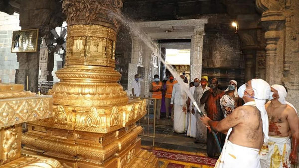 శ్రీవారి ఆలయ ఆనందనిలయం బంగారు తాపడం పనులు