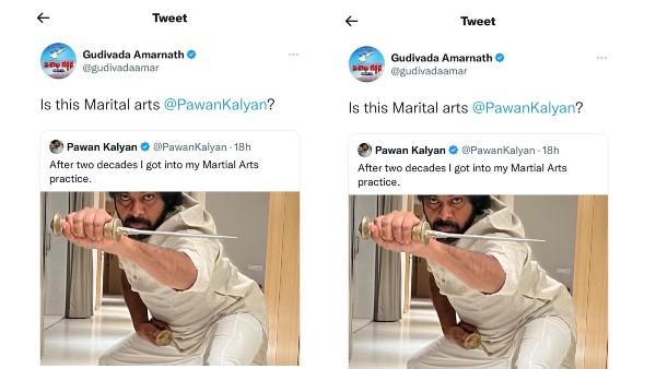  is this martial art ?.. ysrcp minister gudivada amarnath satire on pawan kalyan tweet