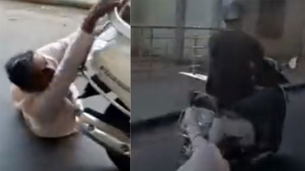 A sadist who dragged a 71-year-old man for half a kilometer with a scooter in Bengaluru city A sadist who dragged a 71-year-old man for half a kilometer with a scooter in Bengaluru city