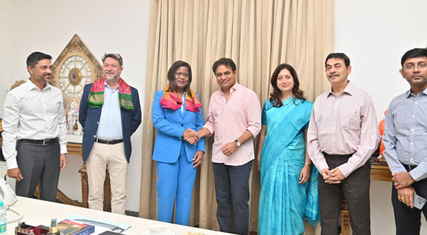 కేటీఆర్‌కు ధన్యవాదాలు తెలిపిన శాండోస్ ప్రతినిధులు