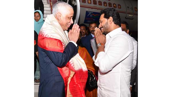 AP CM YS Jagan welcomes new governor justice abdul nazeer.