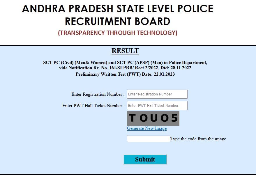 APSLPRB has released the results of Preliminary Written Test for the filling of Police Constable 