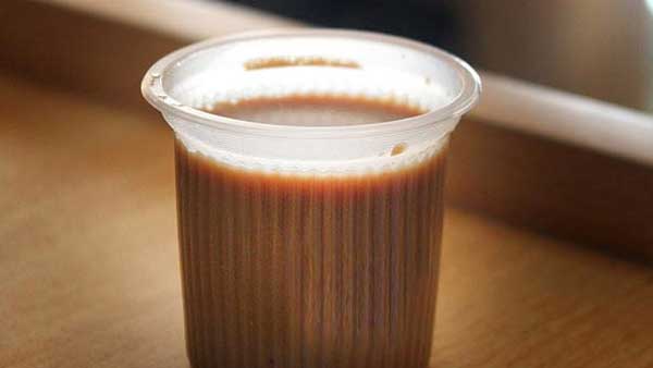 Drinking tea in paper cups?