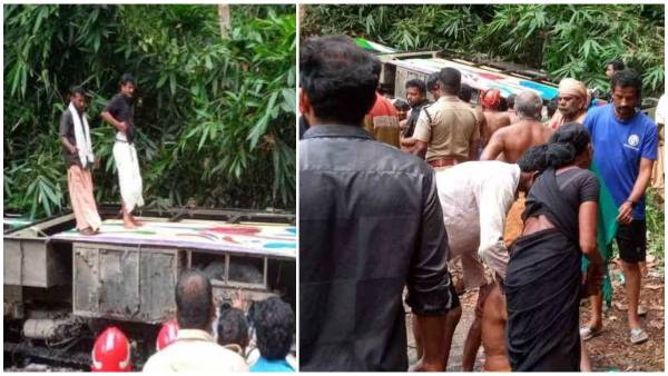 Kerala: 60 Sabrimala pilgrims from Tamil Nadu injured after the bus falls into a deep pit 