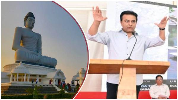 telangana minister ktr says now hmda is larger than amaravati, no comments on ap cities