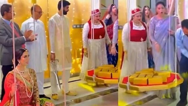 70కిలోల బంగారం ఇటుకలు వరుడికి గిఫ్ట్