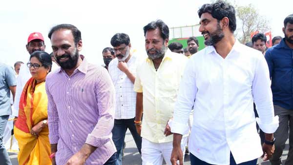 vangaveeti radha walk with nara lokesh in padayatra- put check to janasena joining rumours vangaveeti radha walk with nara lokesh in padayatra- put check to janasena joining rumours
