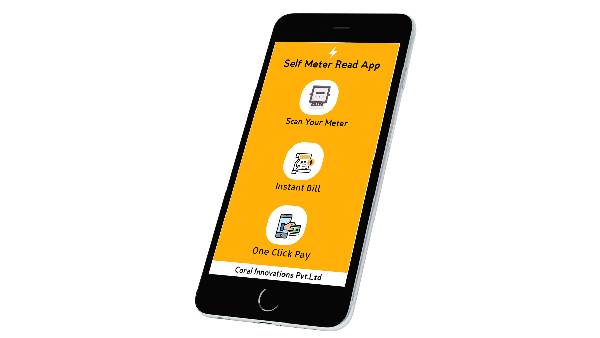 taking self meter reading using mobile bharat smart services App