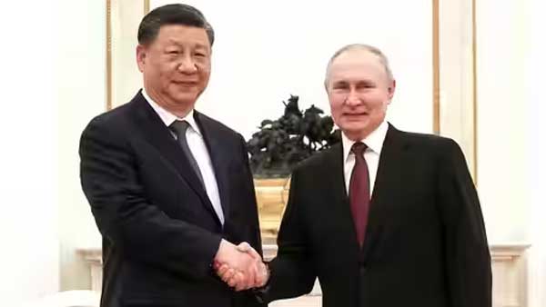 Chinese President Xi Jinping meets his Russian counterpart Vladimir Putin at Moscow