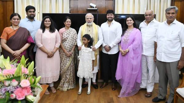 ప్రధాని మోడీతో కేశినేని ఫ్యామిలీ భేటీ