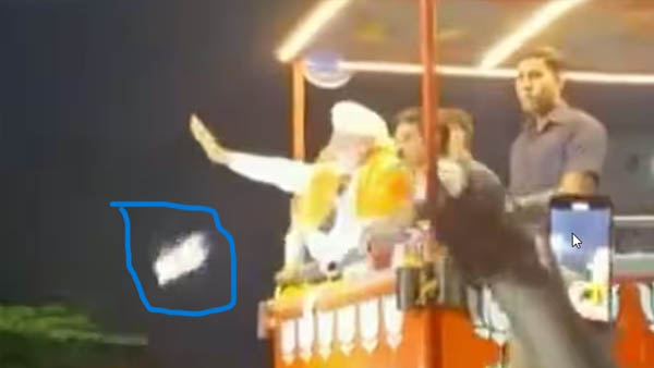 PMs Mysuru Roadshow As Mobile Phone Lobbed At Modi