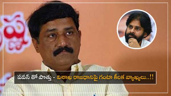 Ganta Srinivasa Rao made interesting comment on Alliance with Janasena