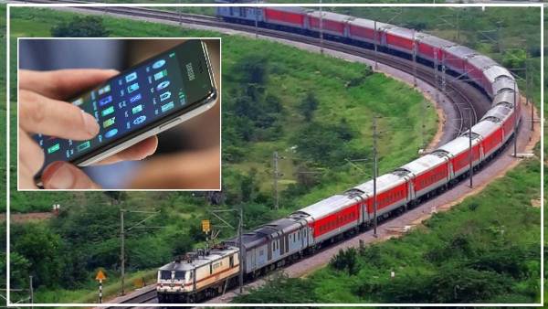 mobile phone falls the running train?