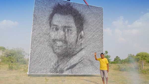  IPL 2023 Final, GT vs CSK: Worlds largest thread art for MS Dhoni 