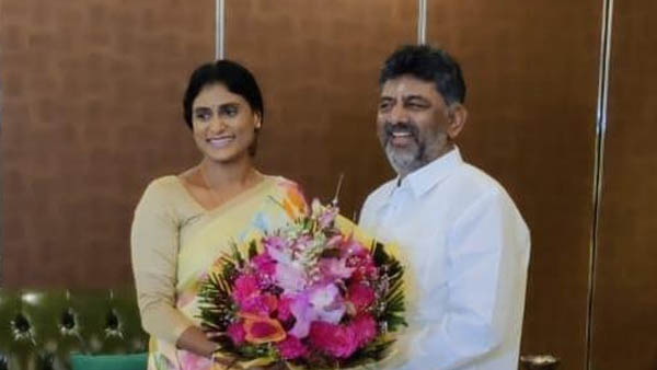 YSRTP Chief YS Sharmila met Karnataka Deputy CM DK Shivakumar in Bengaluru