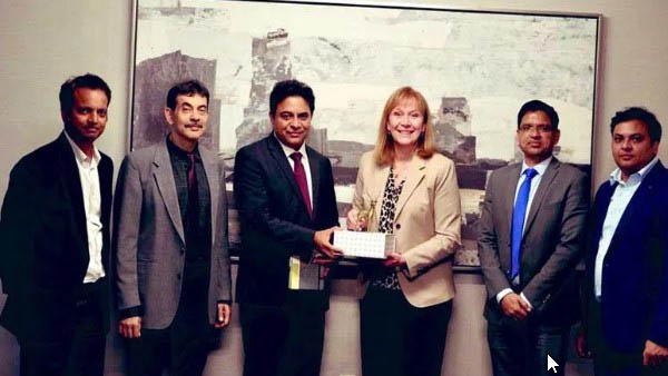 KTR US visit: VXI global solutions to setup a center in hyderabad, with 10000 employees.