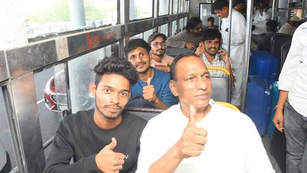 Students from Telangana and AP reached Hyderabad from Manipur