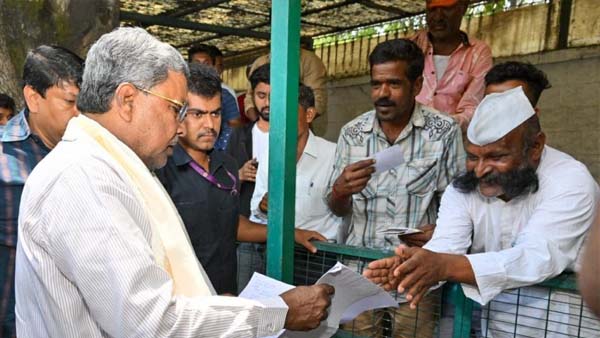 Karnataka CM Siddaramaiah held Janata Darshan at his official residence in Bengaluru