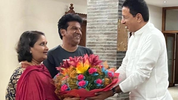  Congress Randeep Singh Surjewala visited Kannada hero Shivraj Kumars house and thanked him.