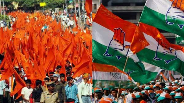 Congress party leaders sarcastically campaigning to give free guarantee schemes to BJP and Bajrang Dal workers Congress party leaders sarcastically campaigning to give free guarantee schemes to BJP and Bajrang Dal workers