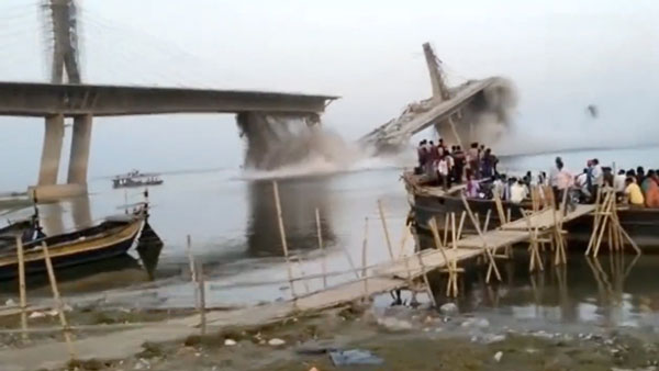 Bihar CM Nitish Kumar reacted to the demolition of the cable bridge in Bihar Bihar CM Nitish Kumar reacted to the demolition of the cable bridge in Bihar