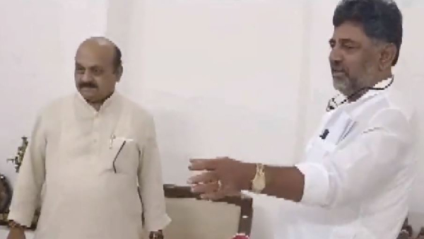  Karnataka Deputy CM DK Shivakumar met former CM Basavaraj Bommai