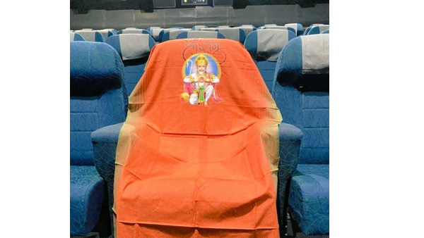 Adipurush: Audience performed pooja to the seat, which is allocated to Lord Hanuman theaters