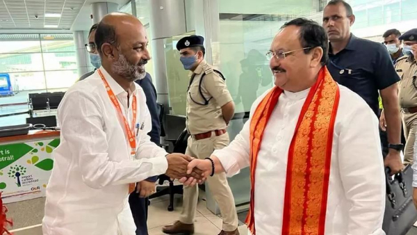 BJP Chief JP Nadda shock to Bandi Sanjay 