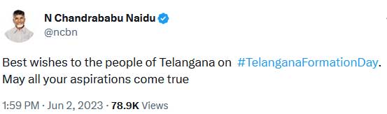 Telangana formation Celebrations under TDP in NTR bhavan; chandrababu wishes to telangana people