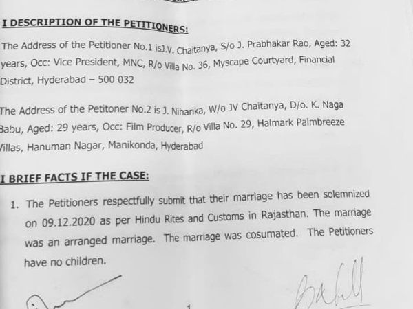 Niharika gets officially divorced