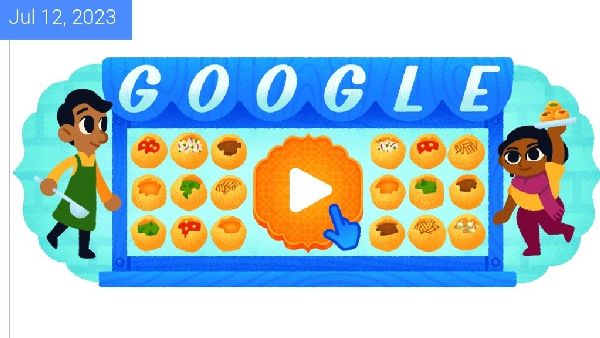 google doodle entertains netizens with street food pani puri today-here is why ?