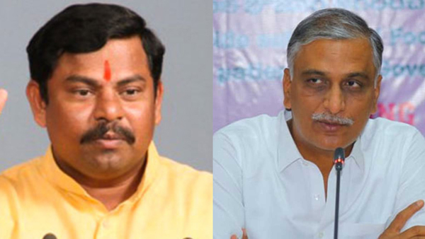 Goshamahal MLA Raja Singh meets minister Harish Rao