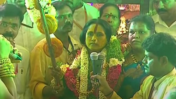 Dont fear I am With people: swarnalatha rangam bhavishyavani at ujjaini mahankali temple Dont fear I am With people: swarnalatha rangam bhavishyavani at ujjaini mahankali temple
