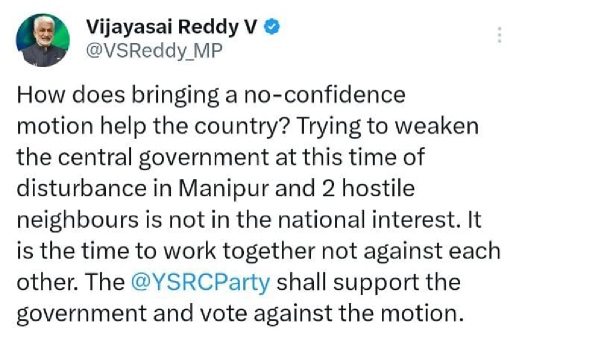 vijayasaireddytweet vijayasaireddytweet