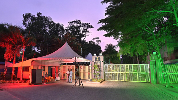 independence day special : ap government offices shining in tri-colour lights