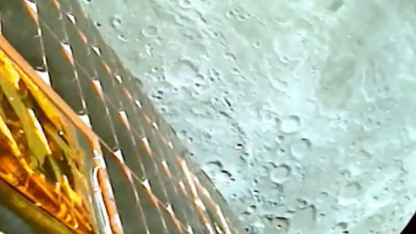 ISRO on released a video of the Moon as viewed by Chandrayaan-3