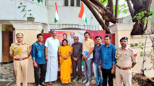 Har GharTiranga: Governor Tamilisai has hoisted National flag at her residence in Chennai 