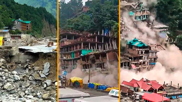 Buildings are collapsing due to heavy rains in Himachal Pradesh