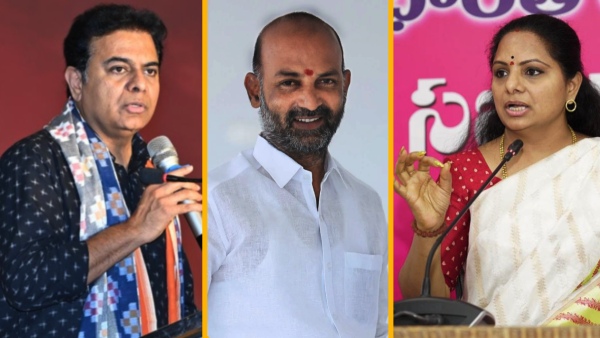 minister KTR and MLC Kalvakuntla Kavitha hits out at BJP MPs Bandi Sanjay, Dharmapuri Arvind