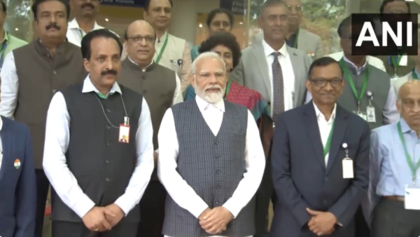 PM Modi Meets Chandrayaan-3 Scientists At ISRO Mission Control Complex In Bengaluru