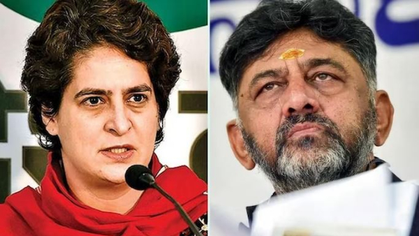 Priyanka Gandhi and DK Shivakumar Priyanka Gandhi and DK Shivakumar