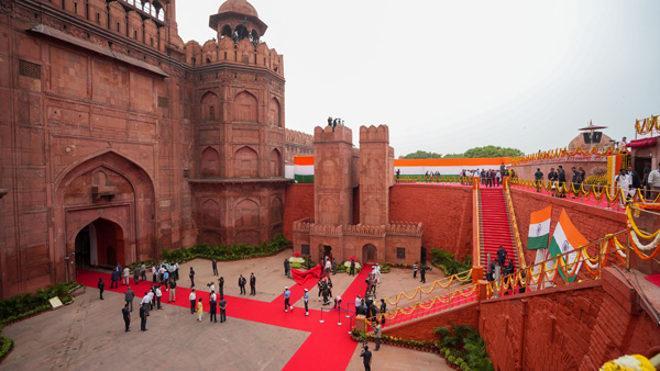 Security tightened up across the Delhi on the occasion of 77th Independence Day celebrations Security tightened up across the Delhi on the occasion of 77th Independence Day celebrations