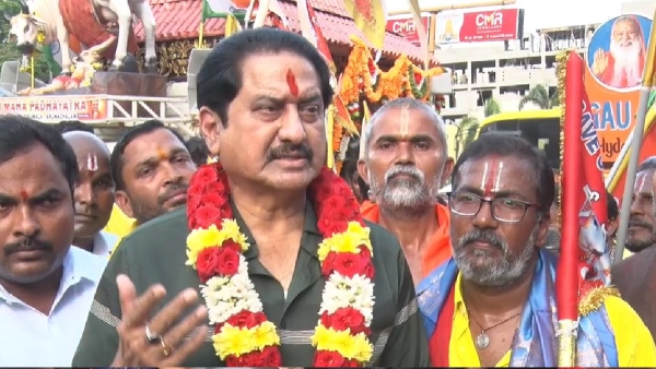 Save Cow Save Earth mahapadayatra reaches Tirupati, Actor suman demands cow be made a national animal