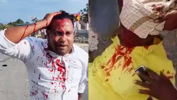 Tension prevails in Punganuru after clashes broke out between YSRCP and TDP supporters Tension prevails in Punganuru after clashes broke out between YSRCP and TDP supporters