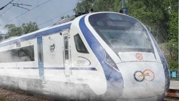 Huge smoke explodes in tirupati to secunderabad vande bharat train
