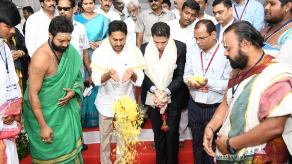 CM YS Jagan performed Bhumi Puja to Inorbit Mall at Visakhapatnam