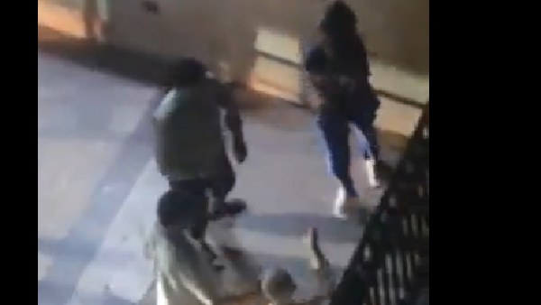 A video of a young woman attacking an old man in Uttar Pradesh has gone viral on social media