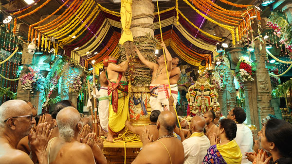 Annual salakatla brahmotsavams in Tirumala came to the end 