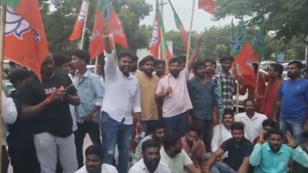  BJP leader Bandi Sanjay residence in Karimnagar