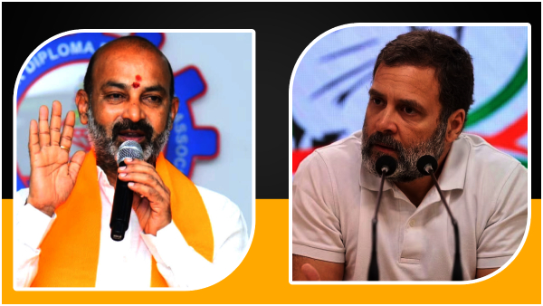 Bandi Sanjay slams rahul gandhi and congress for ap bifurcation issue